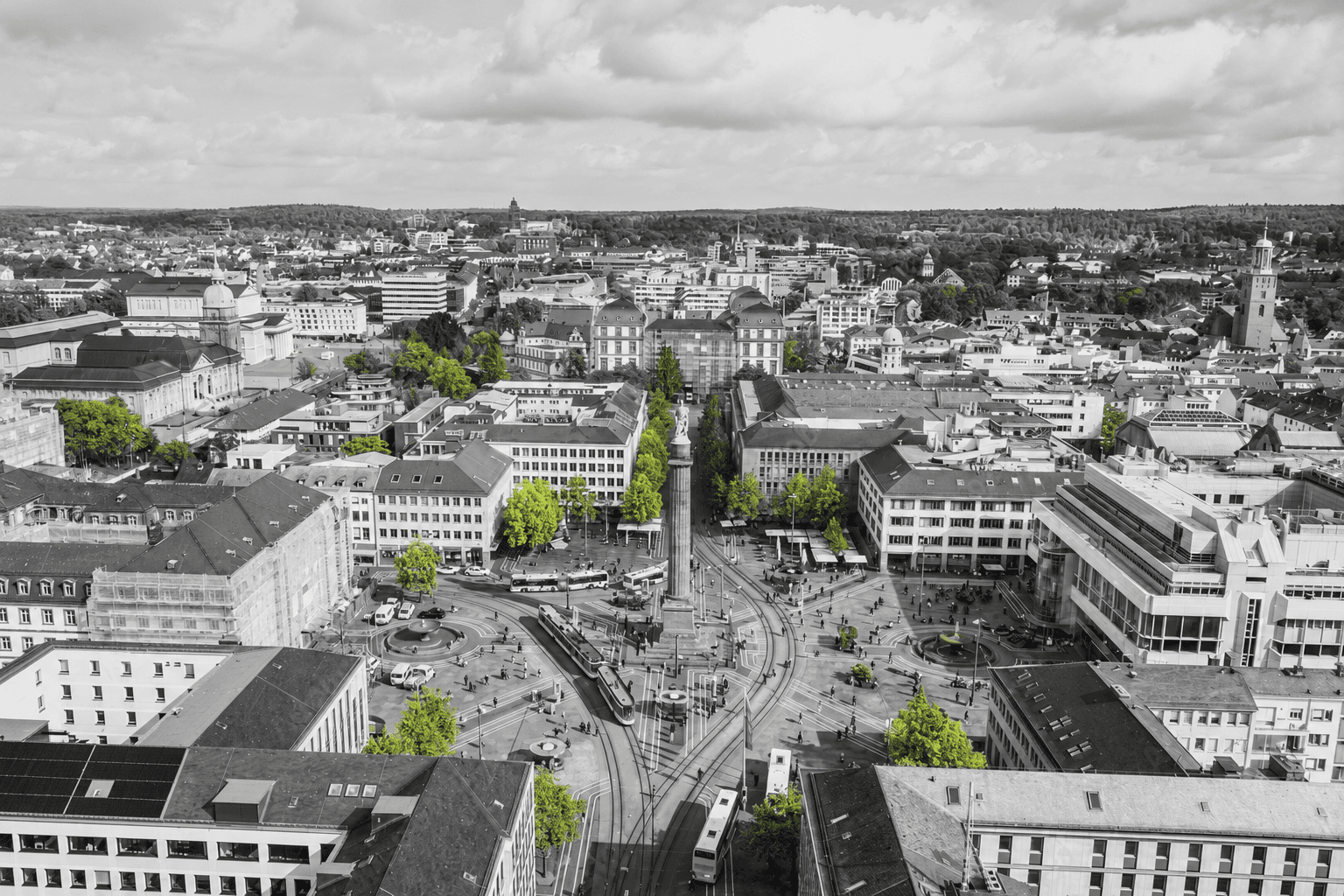 Blick über Darmstadt