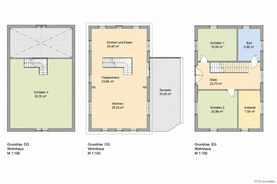 Grundriss EG,OG&DG Wohnhaus Einfamilienhaus Seeheim-Jugenheim / Ober-Beerbach