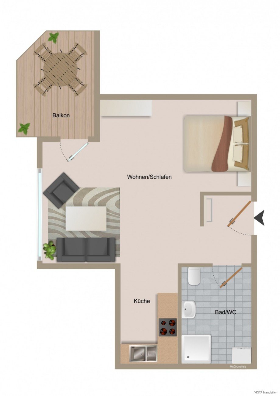 Grundriss Etagenwohnung Darmstadt / Kranichstein