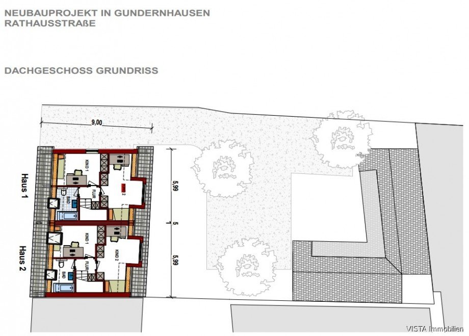 Grundriss Dachgeschoss Einfamilienhaus Ro�dorf-Gundernhausen
