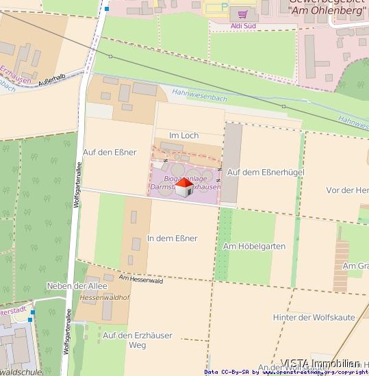 Lage Reihenmittelhaus Darmstadt / Wixhausen