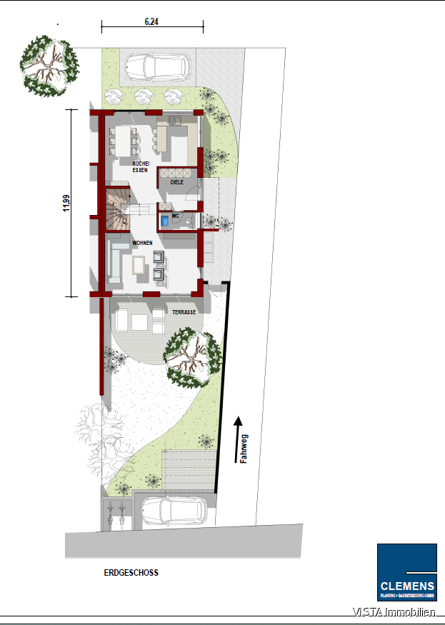 Grundriss Erdgeschoss... Doppelhaush�lfte Darmstadt / Eberstadt