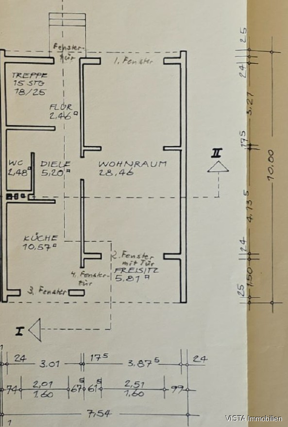 Grundriss EG Reihenendhaus Darmstadt / Arheilgen