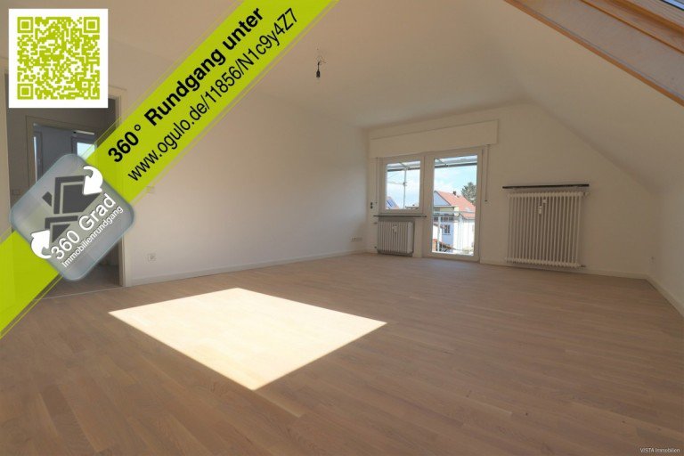 Titel Pfungstadt Dachgeschosswohnung Reserviert ! Moderne Dachgeschoss-Wohnung mit Balkon und Garage in ruhiger Lage