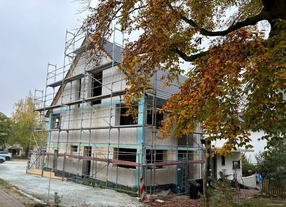 Au�enansicht Eingangsbereich Doppelhaush�lfte Darmstadt / Eberstadt