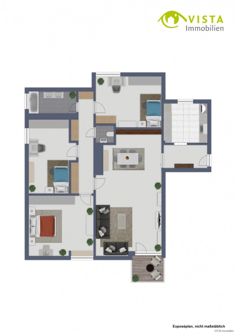 Grundriss Erdgeschosswohnung Darmstadt
