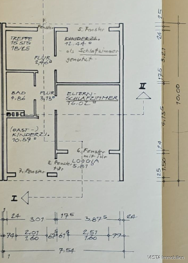 Grundriss OG Reihenendhaus Darmstadt / Arheilgen