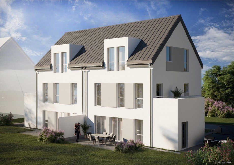 Aussenansicht R�ckseite Doppelhaush�lfte Pfungstadt