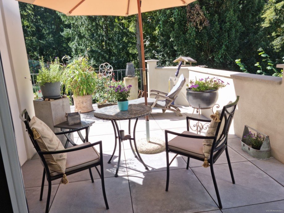 S�d-Terrasse Ansicht 3 Etagenwohnung Bensheim / Auerbach
