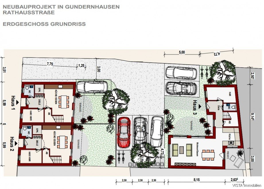 Grundriss Erdgeschoss Einfamilienhaus Ro�dorf-Gundernhausen