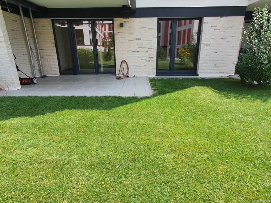 Ansicht Garten Terrasse Erdgeschosswohnung Darmstadt