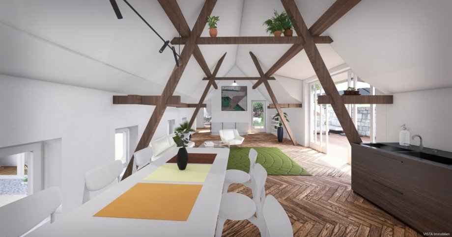 Wohnen-Essen-Kochen Scheune rechts Einfamilienhaus Seeheim-Jugenheim / Ober-Beerbach