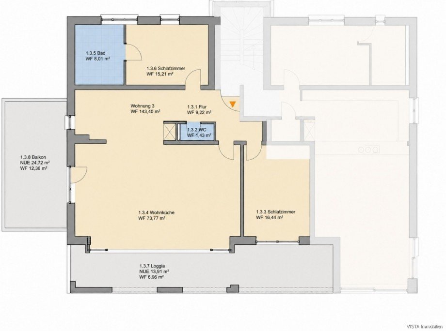 Grundriss Etagenwohnung Darmstadt