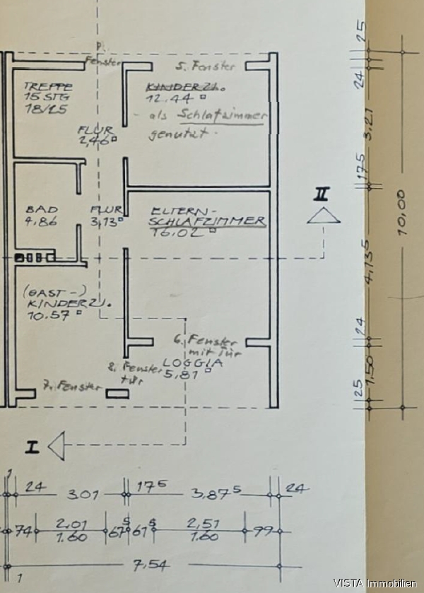 Grundriss OG Reihenendhaus Darmstadt / Arheilgen