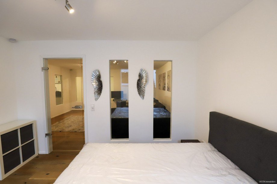 Schlafzimmer Ansicht 2 Souterrainwohnung Darmstadt