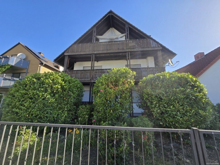 Au�enansicht Frontseite Bickenbach Mehrfamilienhaus 4-Parteienhaus in Bickenbach - solide Kapitalanlage mit Entwicklungspotenzial
