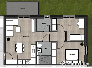 Grundriss Erdgeschosswohnung Darmstadt / Arheilgen
