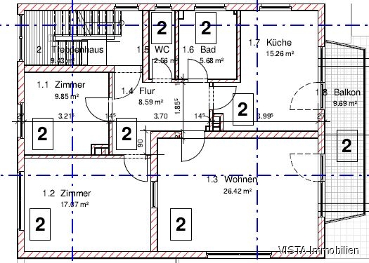 Grundriss Etagenwohnung Pfungstadt