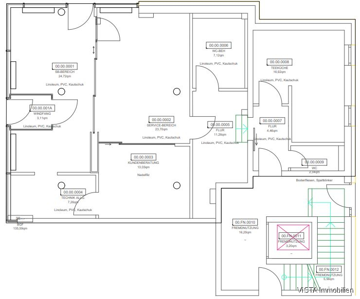 Grundriss Ladenlokal Darmstadt / Eberstadt
