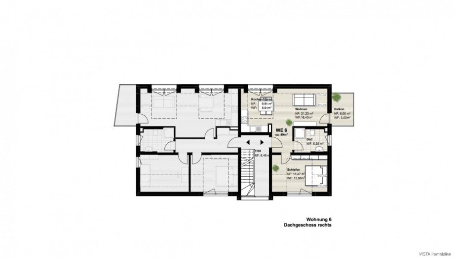 Grundriss DG_Wohnung6 Etagenwohnung Pfungstadt