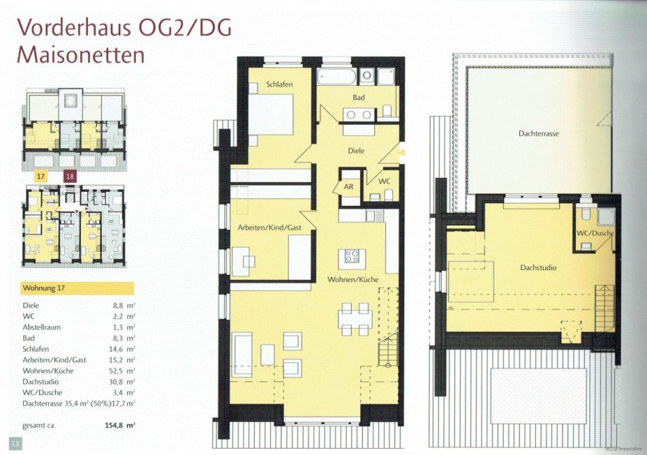 Grundriss Maisonettewohnung Darmstadt / Eberstadt