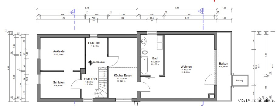 Grundriss 1.OG Maisonettewohnung Weiterstadt