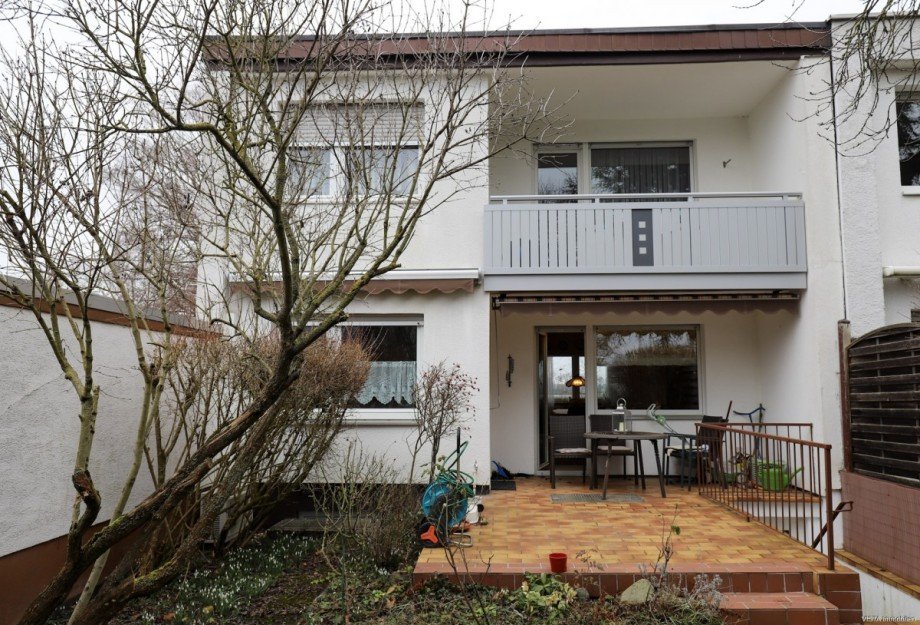 Ansicht R�ckseite Reihenendhaus Darmstadt / Arheilgen