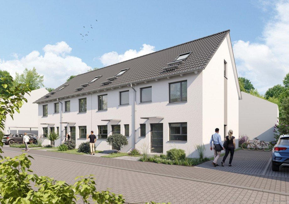 Au�enansicht Eingangsbereich Reiheneckhaus Darmstadt
