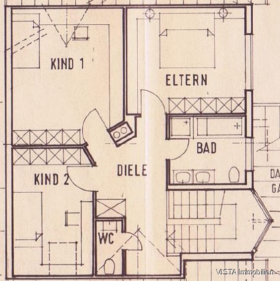 Grundriss Dachgeschoss Zweifamilienhaus Fischbachtal-Niedernhausen