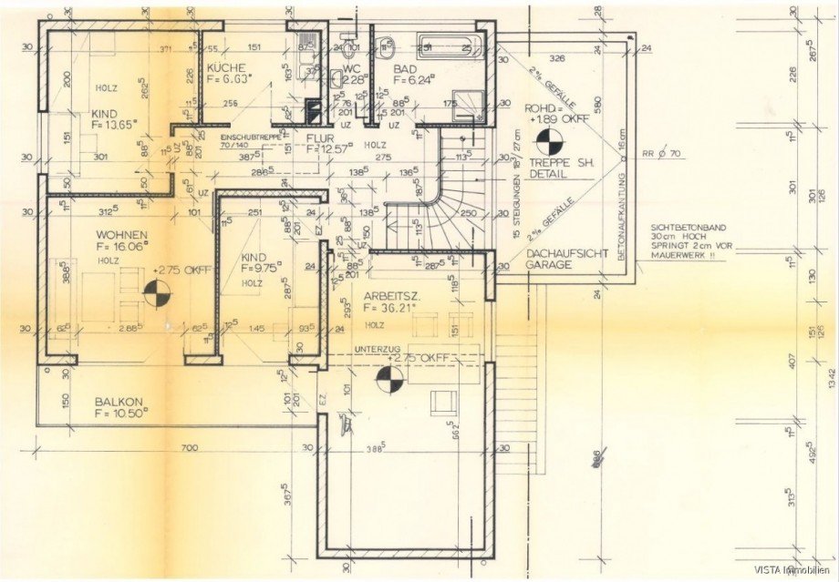 Grundriss Obergeschoss Einfamilienhaus Darmstadt