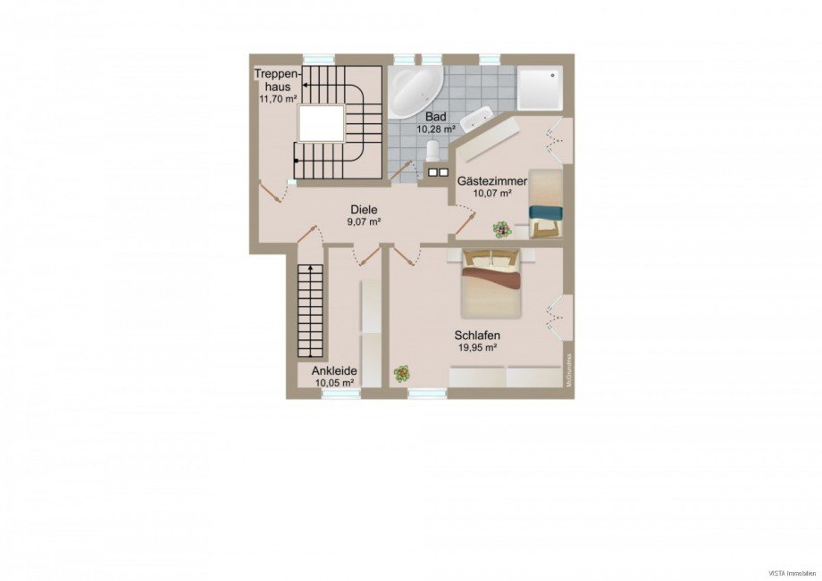 Obergeschoss Maisonettewohnung Darmstadt