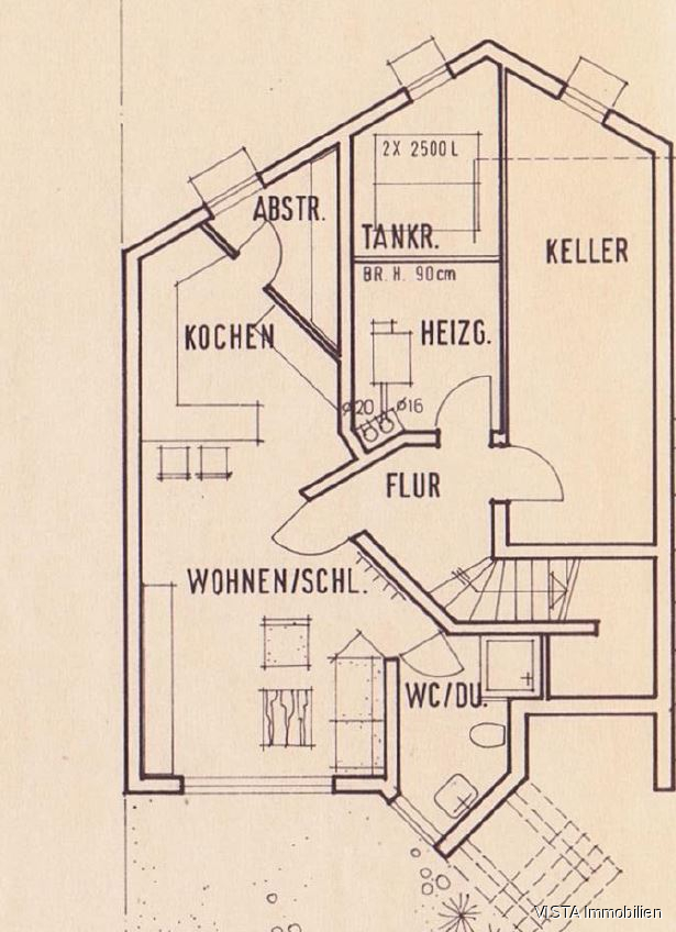 Grundriss Untergeschoss Zweifamilienhaus Fischbachtal-Niedernhausen