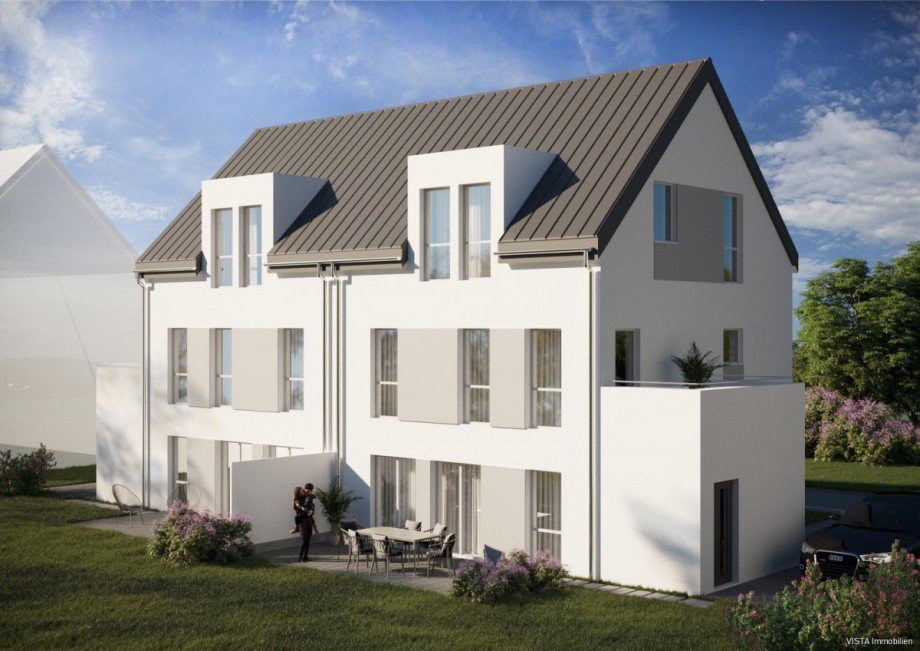 Aussenansicht R�ckseite Doppelhaush�lfte Pfungstadt