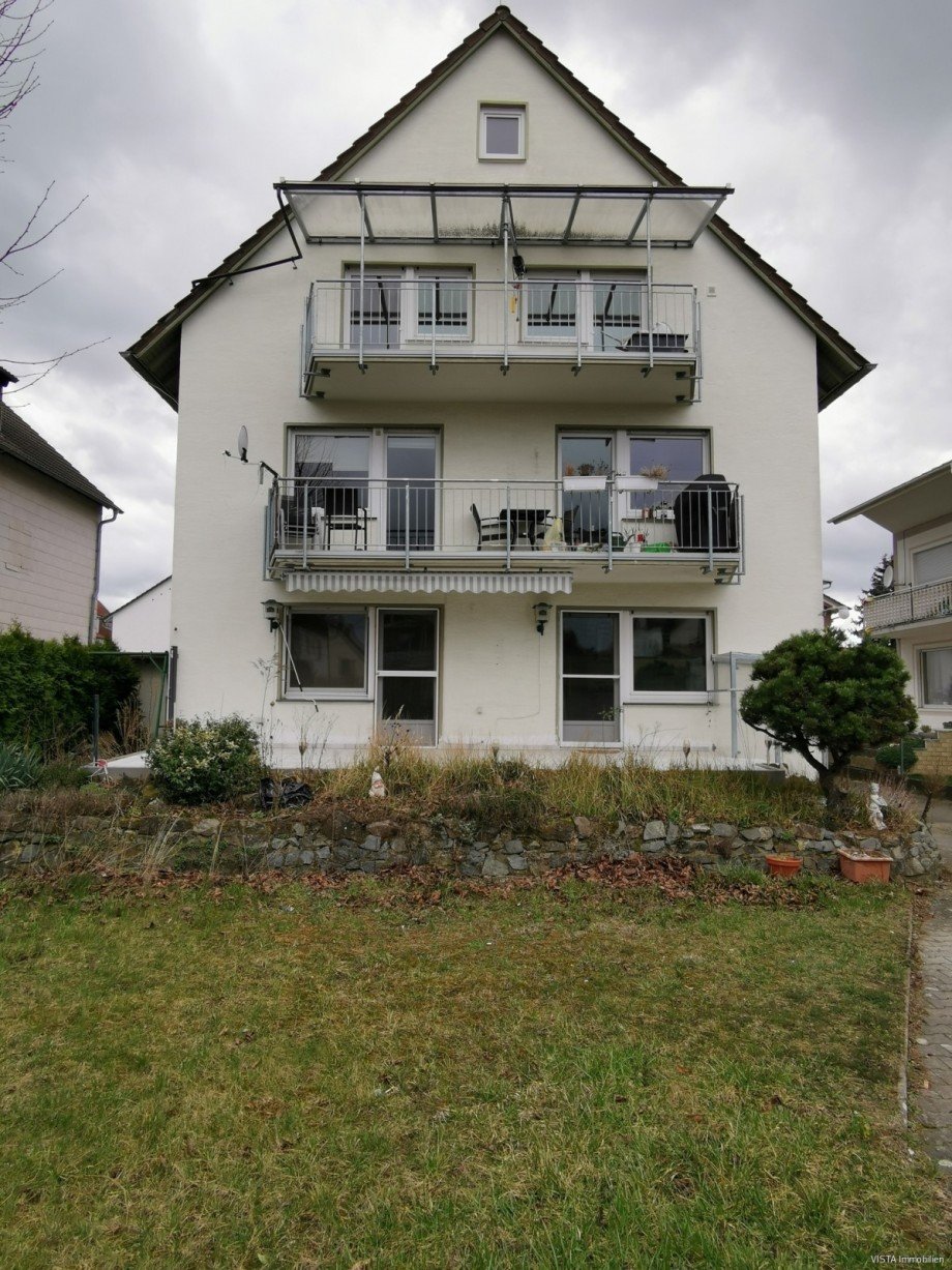 Aussenansicht R�ckseite Mehrfamilienhaus Pfungstadt
