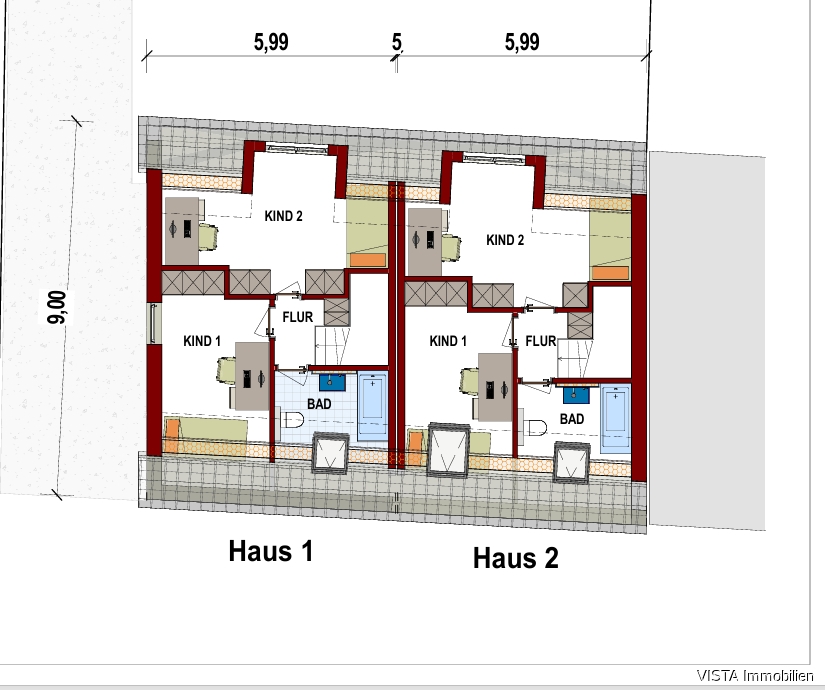 Grundriss DG Einfamilienhaus Ro�dorf-Gundernhausen
